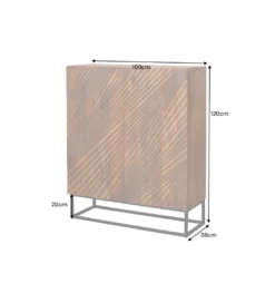 Komoda wysoka ANDRO 100 cm drewno mango brąz*Invicta Interior Sale