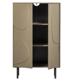 Komoda wysoka CADIZ 135 cm drewno sosny piaskowa*WOOOD Sale