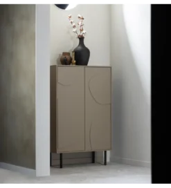Komoda wysoka CADIZ 135 cm drewno sosny piaskowa*WOOOD Sale