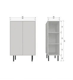 Komoda wysoka CADIZ 135 cm drewno sosny mist*WOOOD Hot