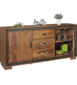 Komoda wysoka 3D ORBIT 120 cm drewno mango brązowa*WOHNLING, GERMANY Sale