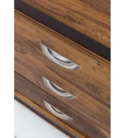 Komoda wysoka 3D ORBIT 120 cm drewno mango brązowa*WOHNLING, GERMANY Sale