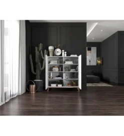 Komoda wysoka ELPIS 112 cm biała*Polski Design ML Online