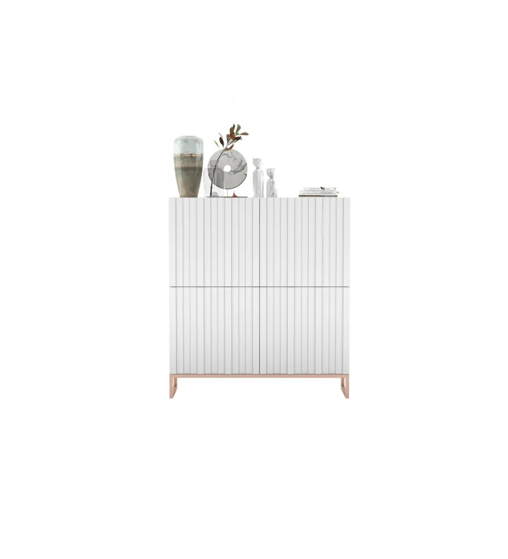 Komoda wysoka ELPIS 112 cm biała*Polski Design ML Online