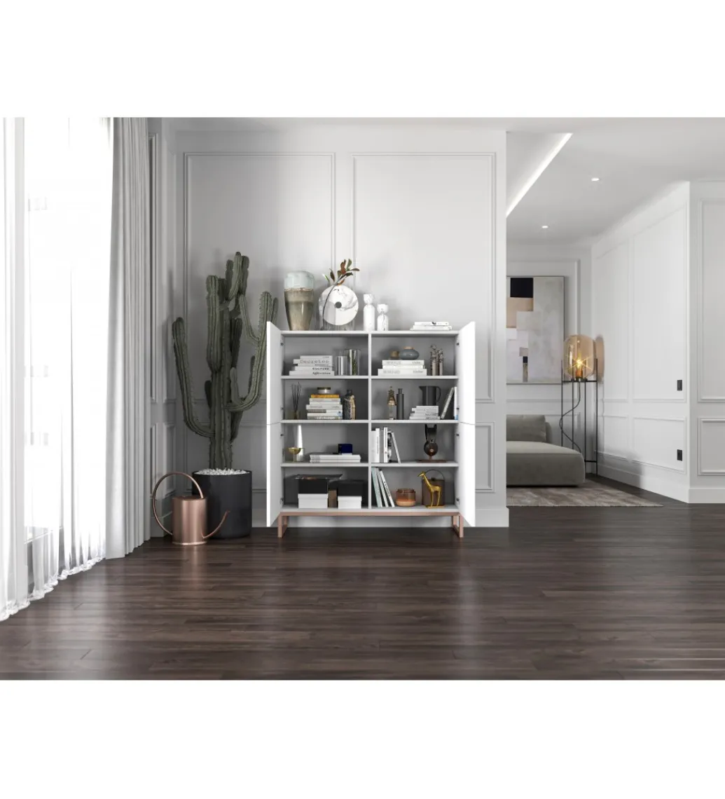 Komoda wysoka ELPIS 112 cm biała*Polski Design ML Online