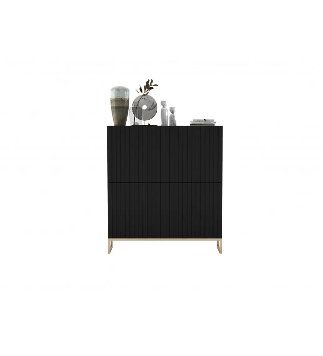 Komoda wysoka ELPIS 112 cm czarna*Polski Design ML Discount