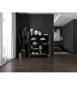 Komoda wysoka ELPIS 112 cm czarna*Polski Design ML Discount