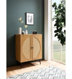 Komoda wysoka FONTA 80 cm w optyce dębu*WOHNLING, GERMANY Sale