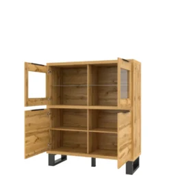 Komoda wysoka Halle 120 cm w optyce dąb wotan*Helvetia Discount