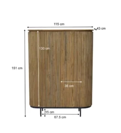 Komoda wysoka LUSAN 115 cm drewno teak*LF-Design Online