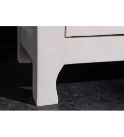 Komoda wysoka LYNX 110 cm drewno mango biała*Invicta Interior