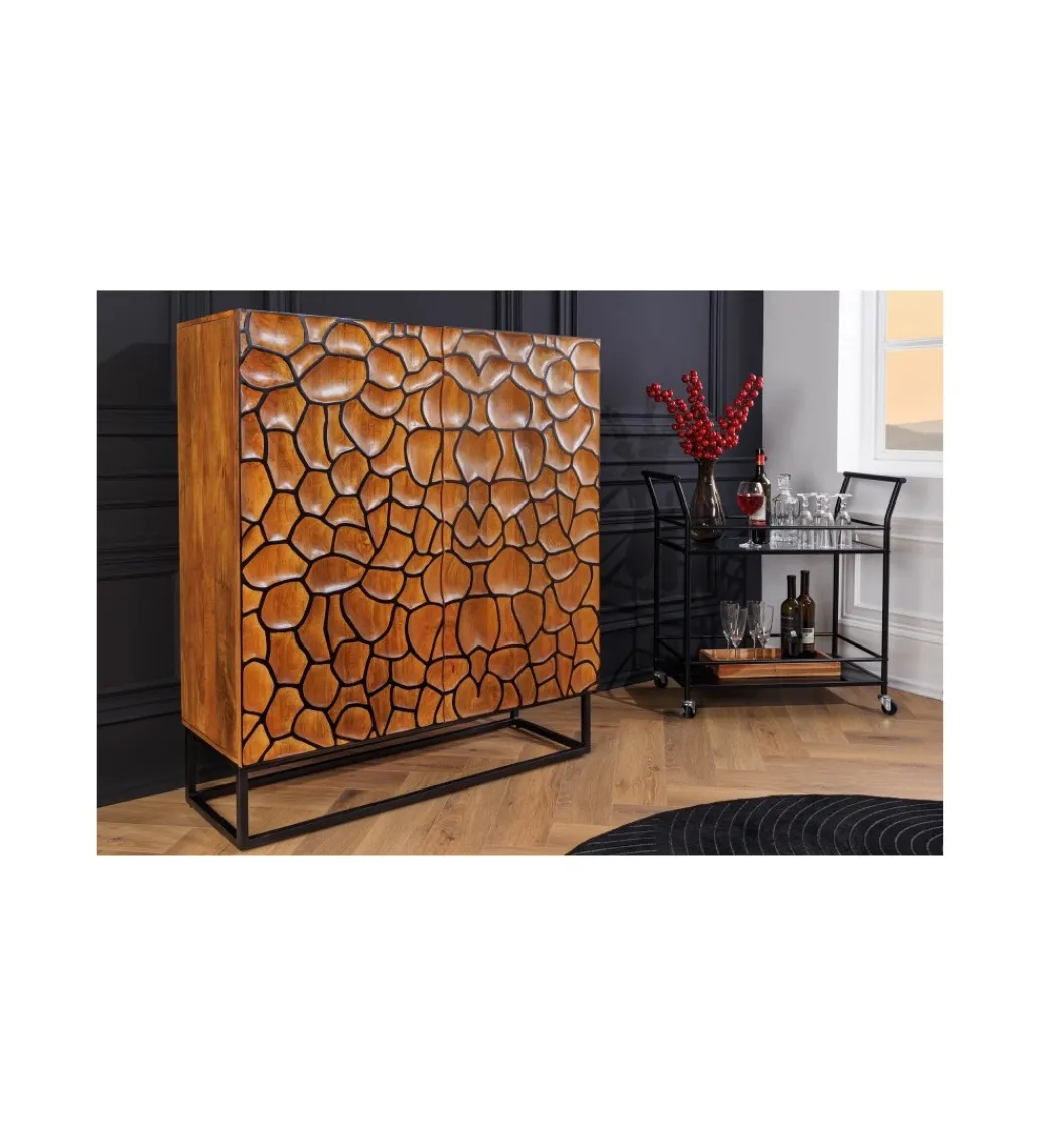 Komoda wysoka MASKAT 100 cm drewno mango brąz*Invicta Interior Hot