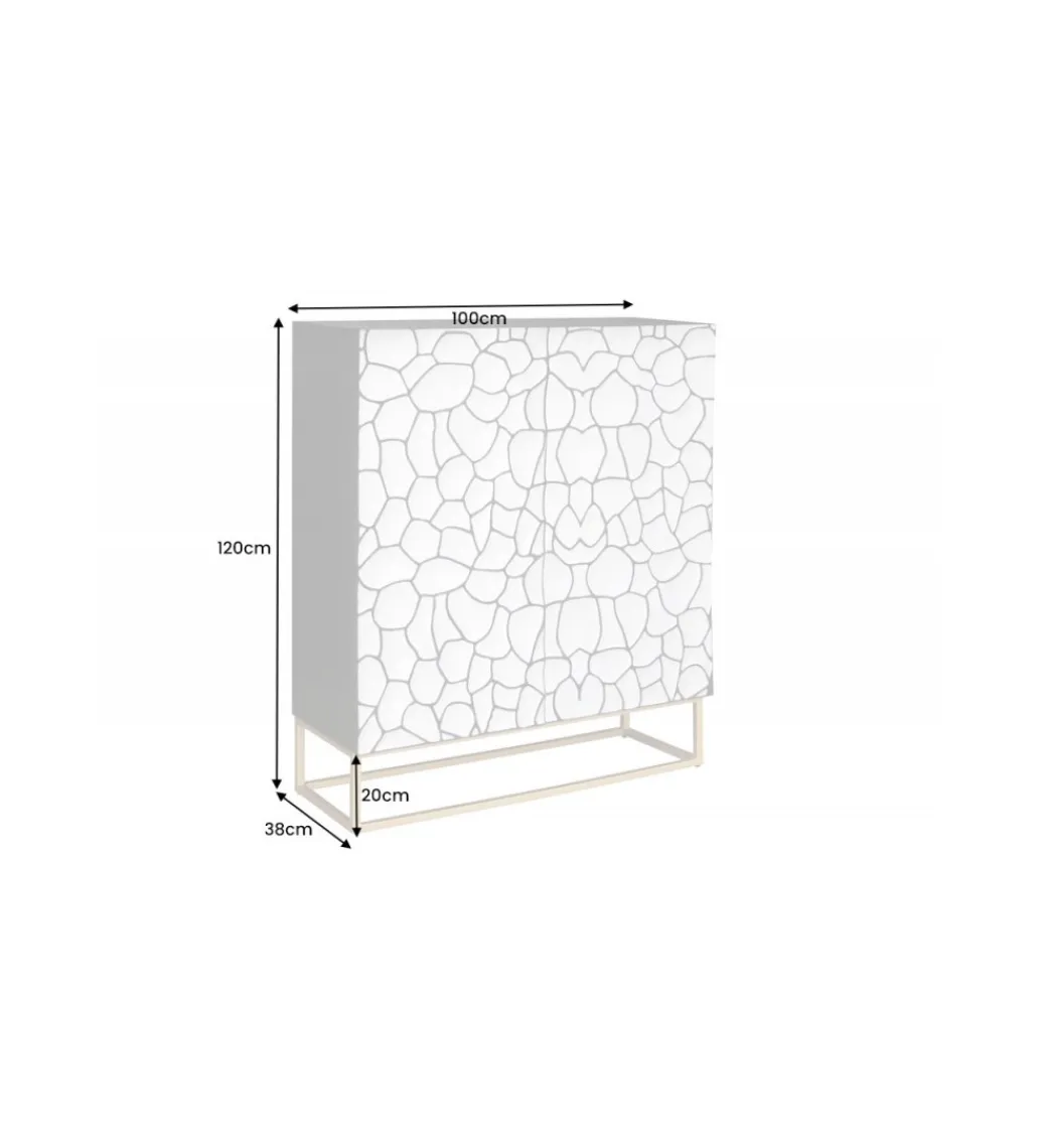 Komoda wysoka MASKAT 100 cm drewno mango brąz*Invicta Interior Hot
