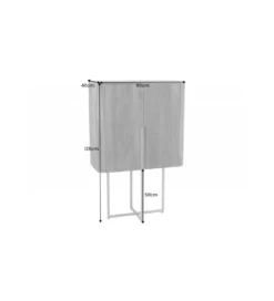 Komoda wysoka NAGOJA 80 cm drewno mango brąz*Invicta Interior - przedsprzedaż Discount