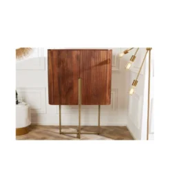 Komoda wysoka NAGOJA 80 cm drewno mango brąz*Invicta Interior - przedsprzedaż Discount
