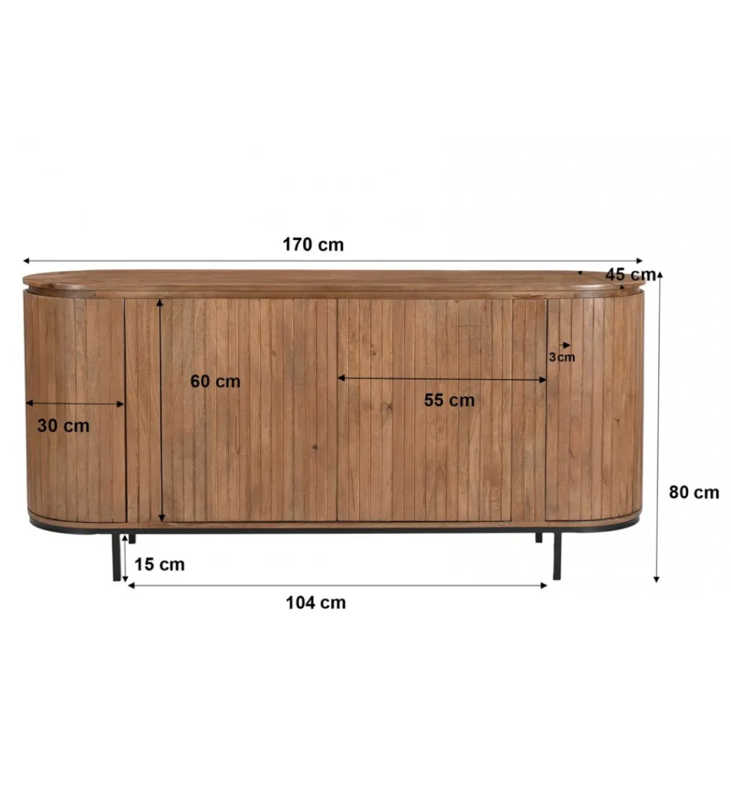 Komoda wysoka NOORK 115 cm w kolorze orzechowym*LF-Design Outlet