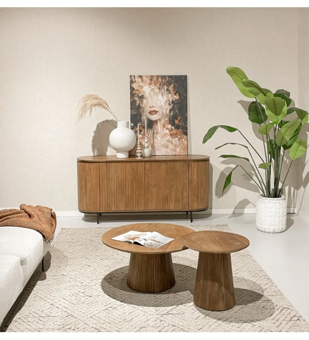 Komoda wysoka NOORK 115 cm w kolorze orzechowym*LF-Design Outlet