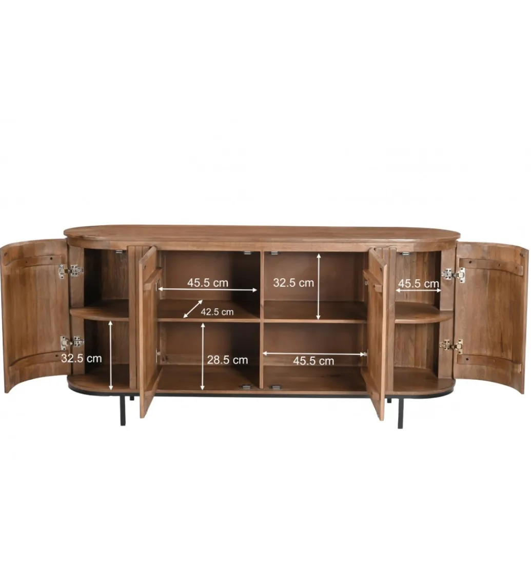 Komoda wysoka NOORK 115 cm w kolorze orzechowym*LF-Design Outlet