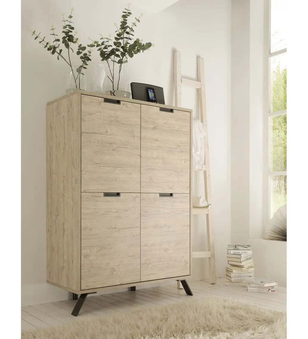 Komoda wysoka PALMA 106 cm w kolorze dębowym*MCA Linia Włoska Discount