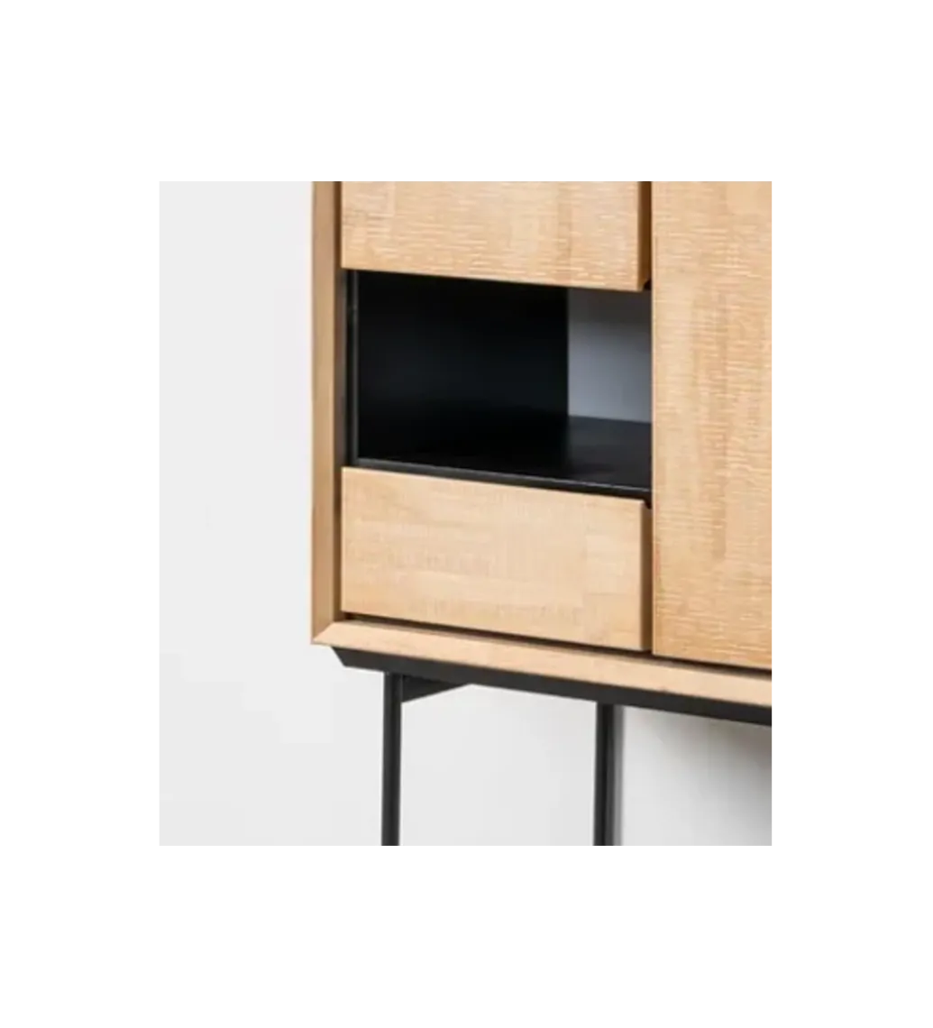 Komoda wysoka SINTRA 152 cm drewno kauczuk naturalna*Zona-Design Online