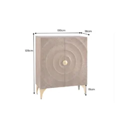 Komoda wysoka SWEET GOLDEN SUNSET 120 cm drewno mango brązowa*Invicta Interior - przedsprzedaż Hot