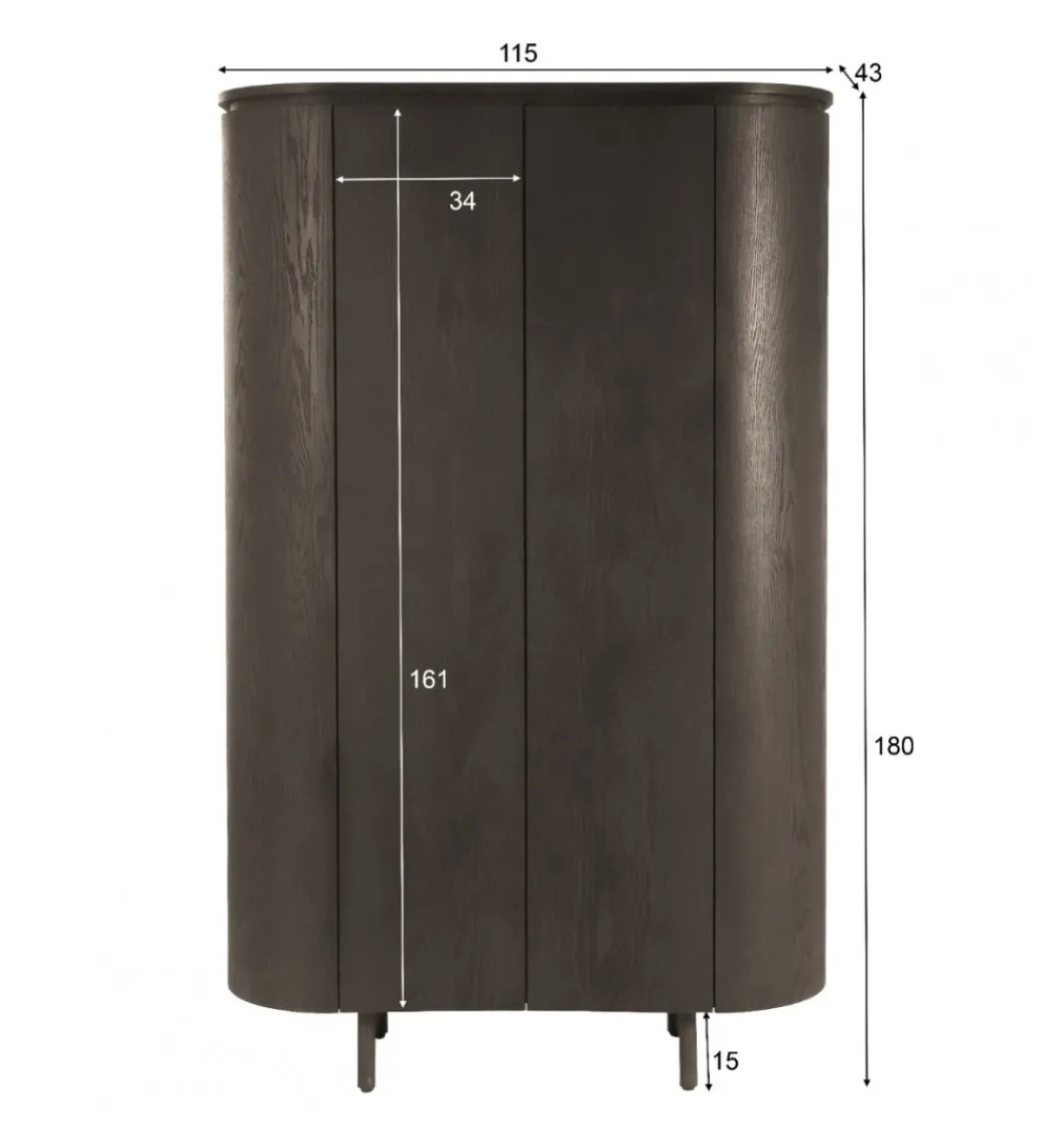Komoda wysoka TOBAGO 180 cm czarna*LF-Design