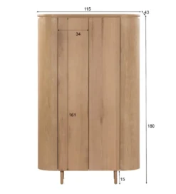 Komoda wysoka TOBAGO 180 cm naturalna*LF-Design Online
