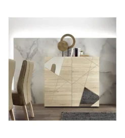 Komoda wysoka VITTORIA 121 cm w kolorze dąb sonoma*MCA Linia Włoska Outlet