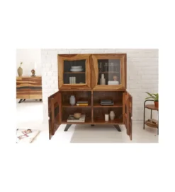 Komoda wysoka ZAMBEZI Amazonas 140 cm drewno sheesham*Invicta Interior - przedsprzedaż Outlet