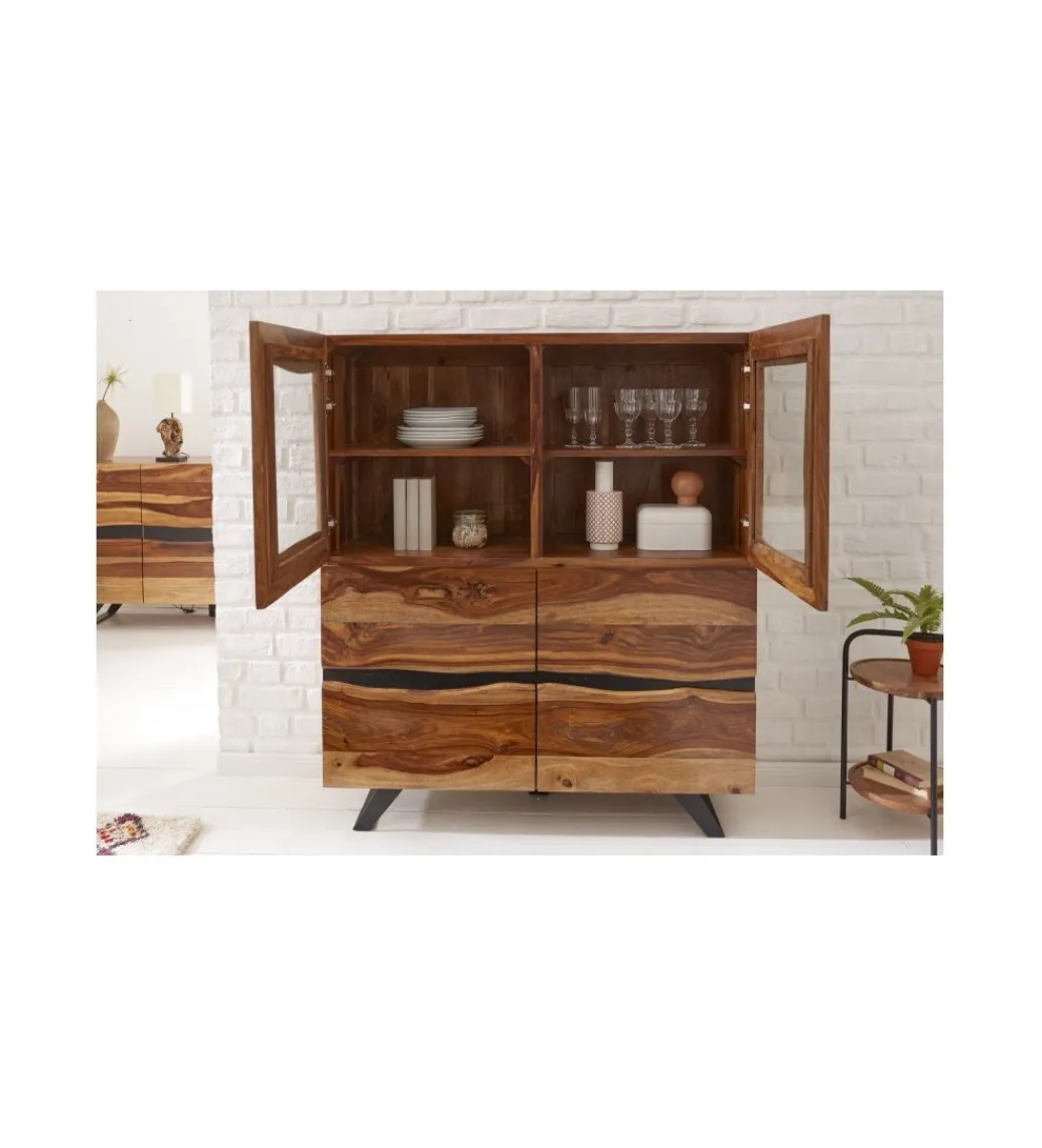 Komoda wysoka ZAMBEZI Amazonas 140 cm drewno sheesham*Invicta Interior - przedsprzedaż Outlet