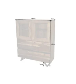 Komoda wysoka ZAMBEZI Amazonas 140 cm drewno sheesham*Invicta Interior - przedsprzedaż Outlet