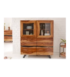 Komoda wysoka ZAMBEZI Amazonas 140 cm drewno sheesham*Invicta Interior - przedsprzedaż Outlet