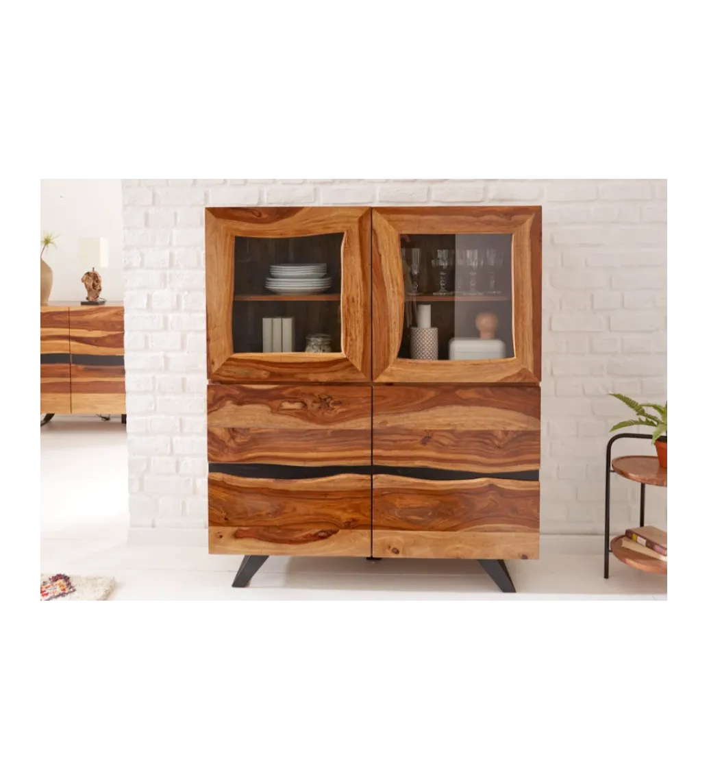 Komoda wysoka ZAMBEZI Amazonas 140 cm drewno sheesham*Invicta Interior - przedsprzedaż Outlet