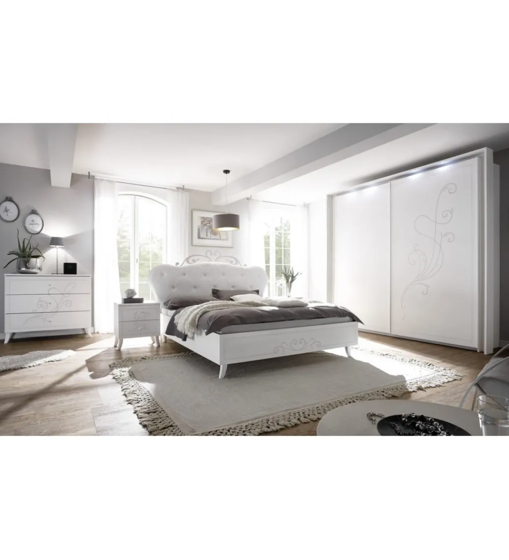 Łóżko NIVEA 160 Cm x 200 Cm białe*MCA Linia Włoska Outlet