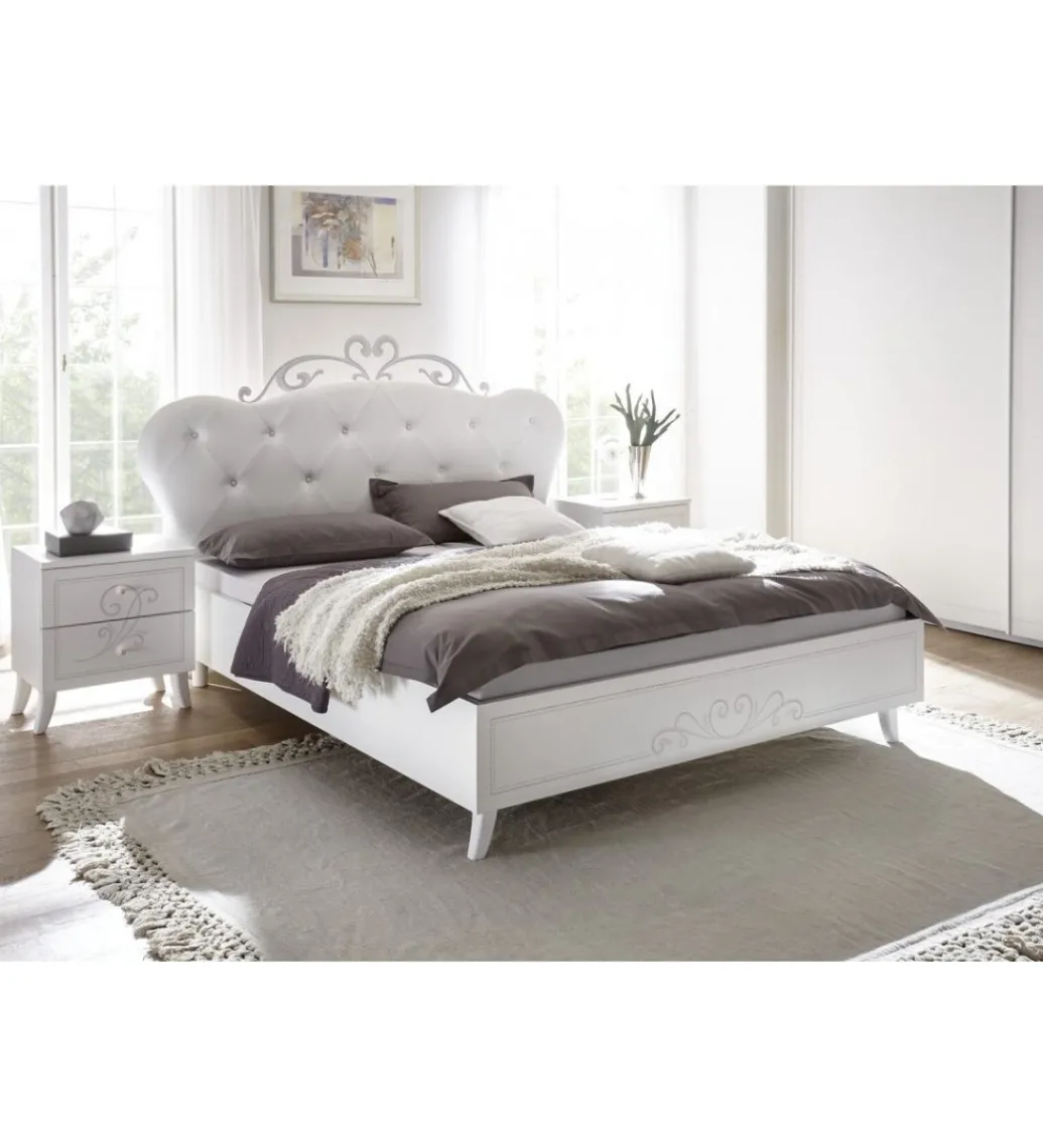 Łóżko NIVEA 160 Cm x 200 Cm białe*MCA Linia Włoska Outlet