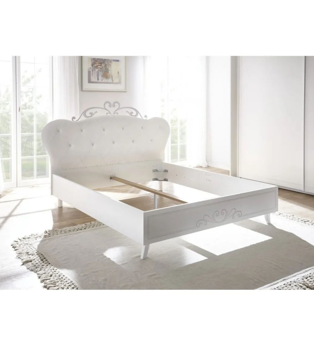 Łóżko NIVEA 160 Cm x 200 Cm białe*MCA Linia Włoska Outlet