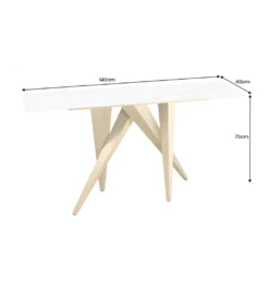 Konsola ART LIVING 140 cm blat z białego marmuru*Invicta Interior Sale
