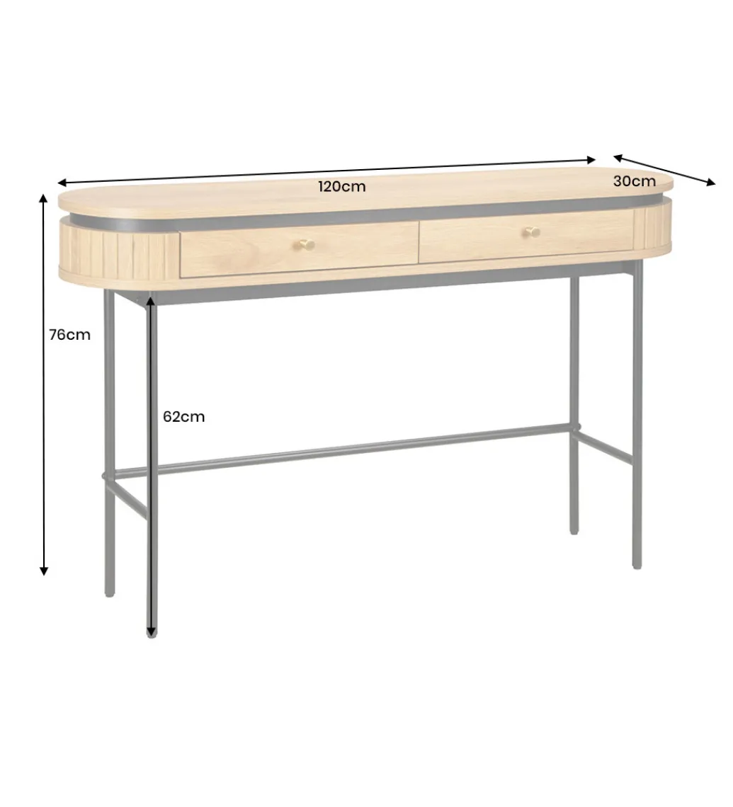Konsola ATELIER 120 cm w kolorze dębu*Invicta Interior Clearance