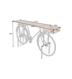 Konsola BICYCLE 195 cm drewno mango*Invicta Interior Best