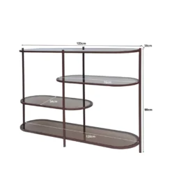 Konsola BRIX JILL 90 cm bordowa*LF-Design Discount