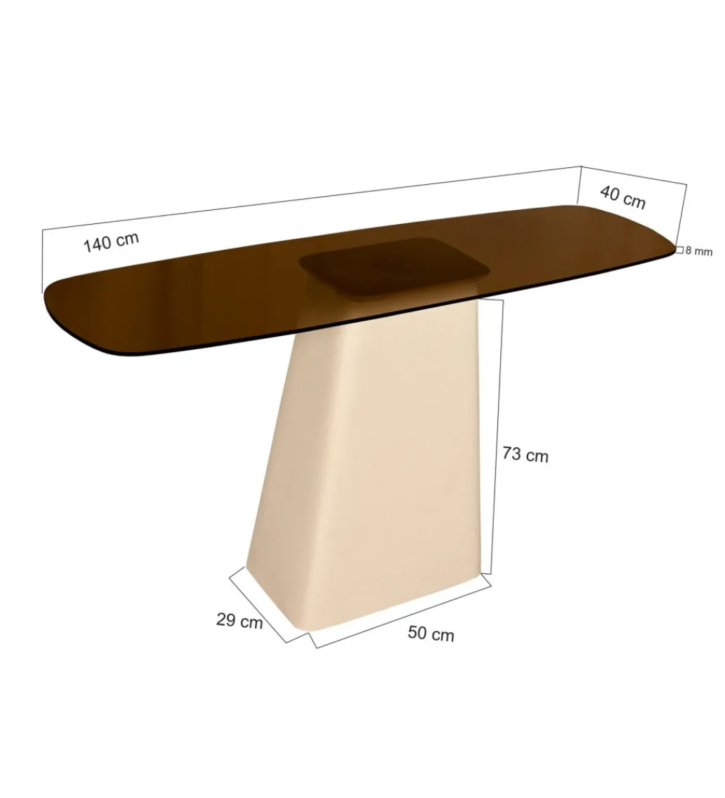 Konsola Brix Mylon 140 cm Kość Słoniowa*LF-Design