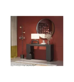 Konsola Curve 120 cm w optyce jesionu czarna*KARE Best