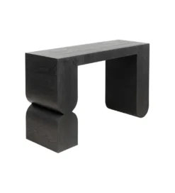 Konsola Curve 120 cm w optyce jesionu czarna*KARE Best
