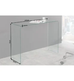 Konsola Fantome 100 cm szklana*Invicta Interior