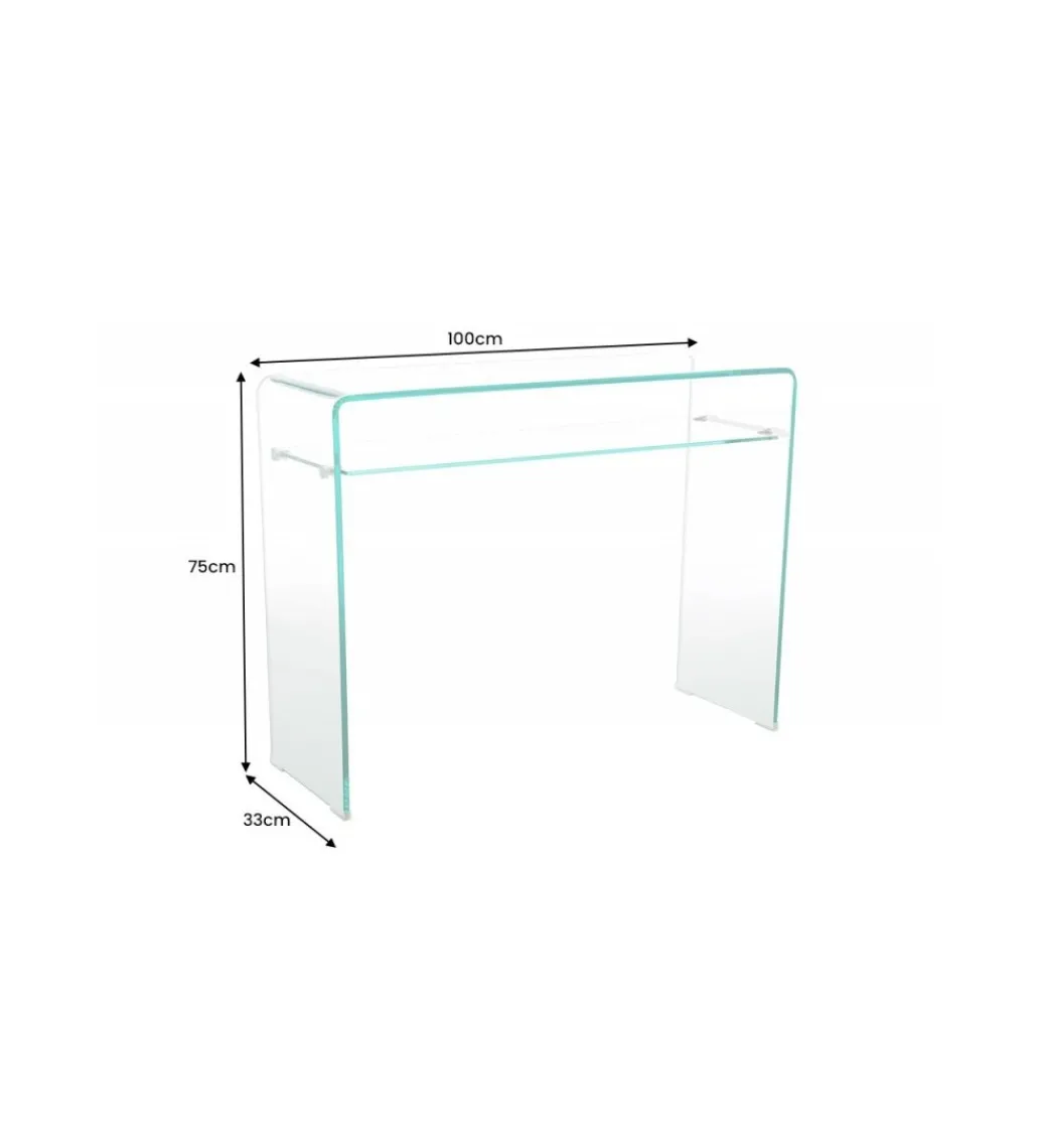 Konsola GEISTER Fantome 100 cm szklana*Invicta Interior Discount