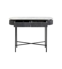 Konsola Glenn 100 cm z jasnym marmurowym blatem*KARE Outlet