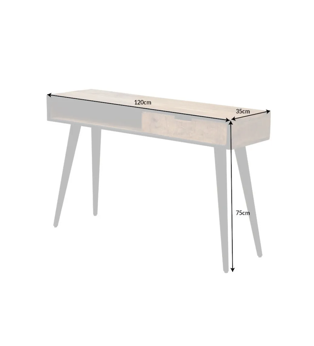 Konsola Industrial 120 cm drewno mango*Invicta Interior New