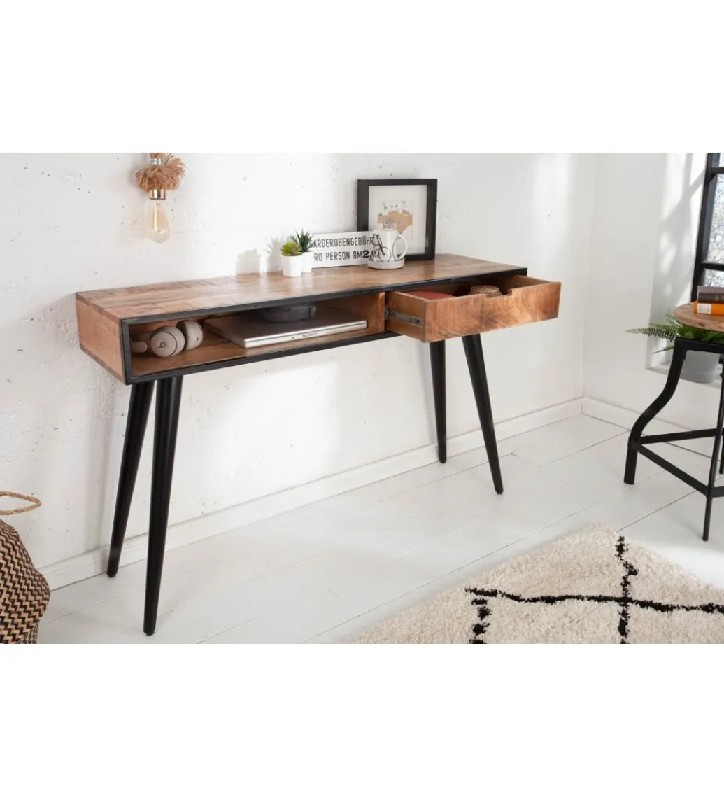 Konsola Industrial 120 cm drewno mango*Invicta Interior New