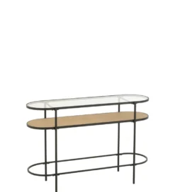 Konsola IVY 120 cm naturalna czarna*J-Line Hot