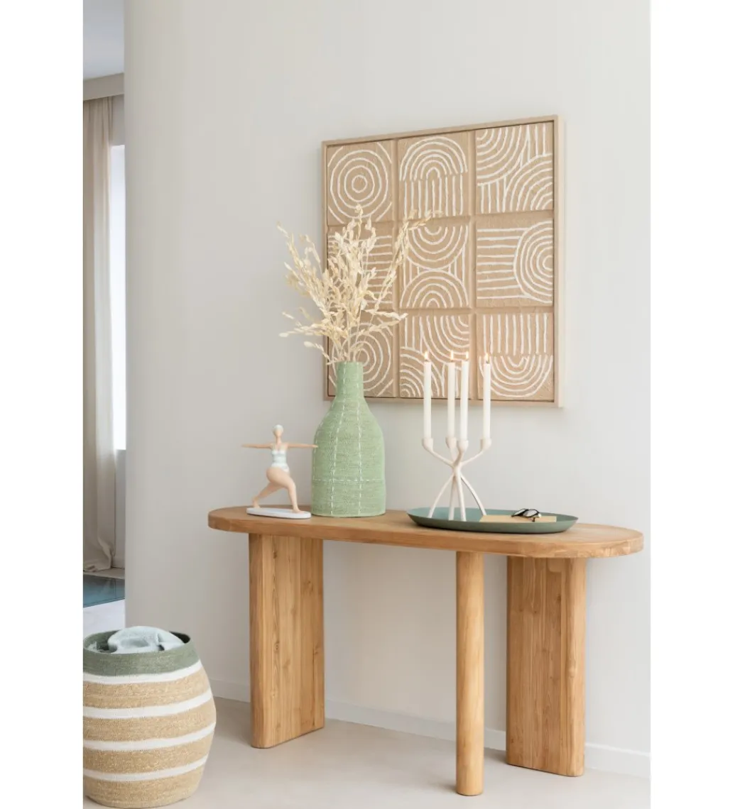 Konsola LEMONE 150 cm drewno teak naturalne*J-Line Discount